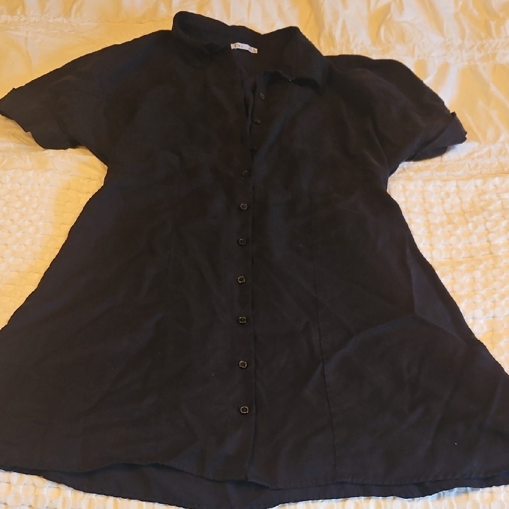 Dex Classic Black Shirt Dress Xl